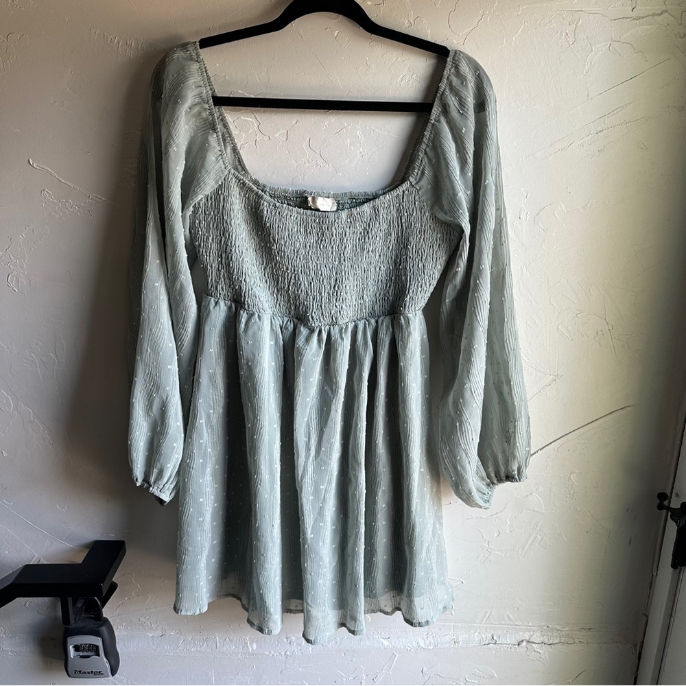 Altar'd State Light Green Mini Dress